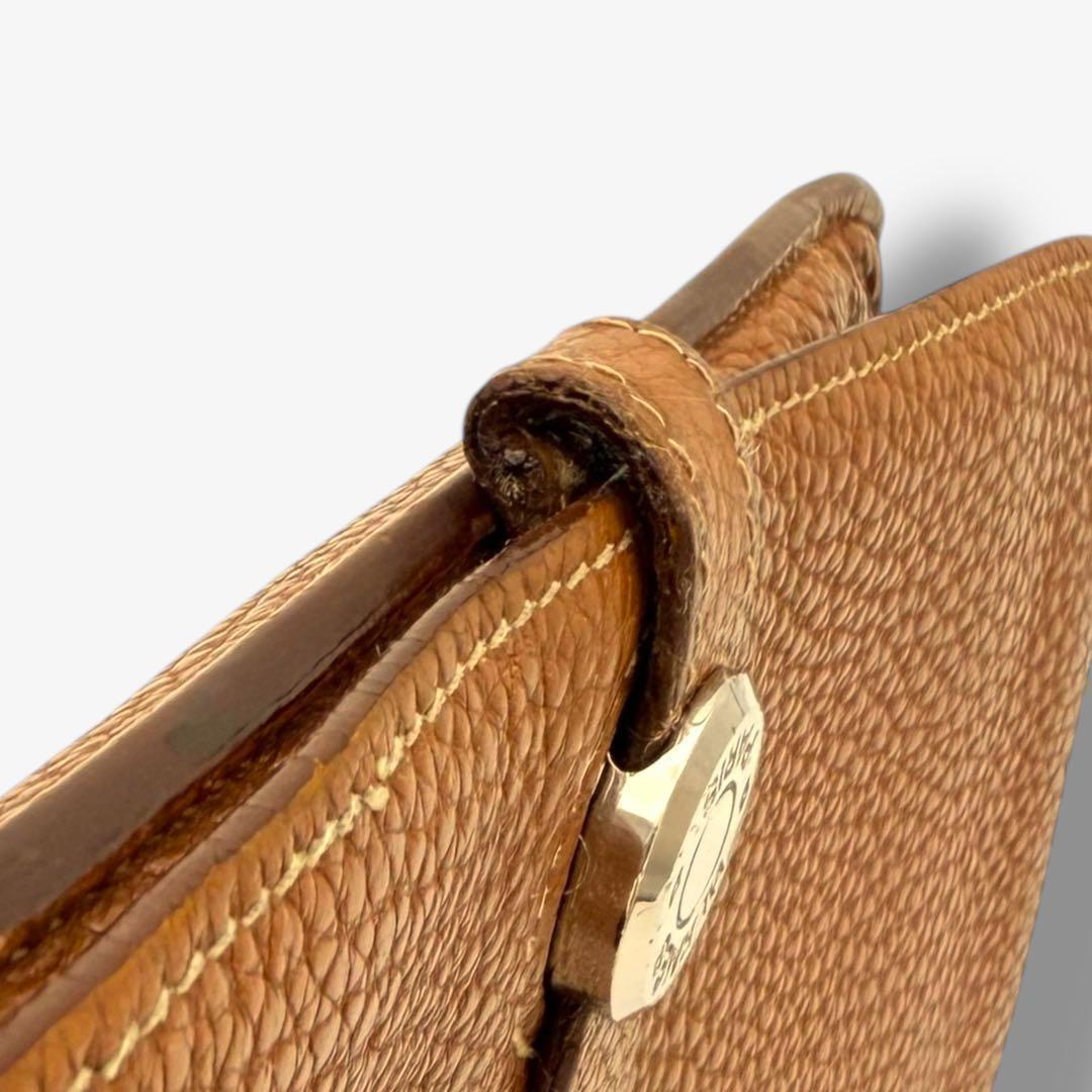 【美品】エルメス 財布 ドゴンGM トゴ HERMES 長財布 ゴールド