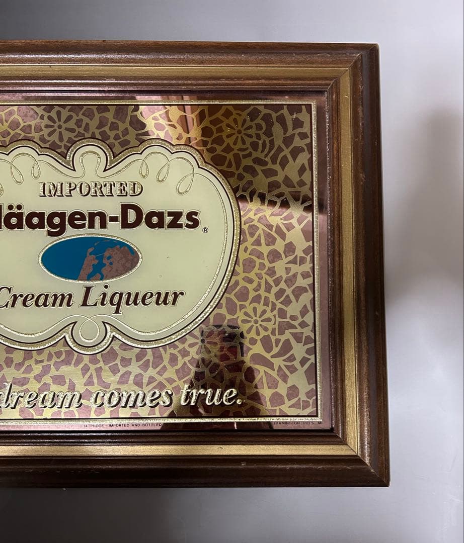 #149 Haagen-Dazs ハーゲンダッツ パブミラー ビンテージ 鏡
