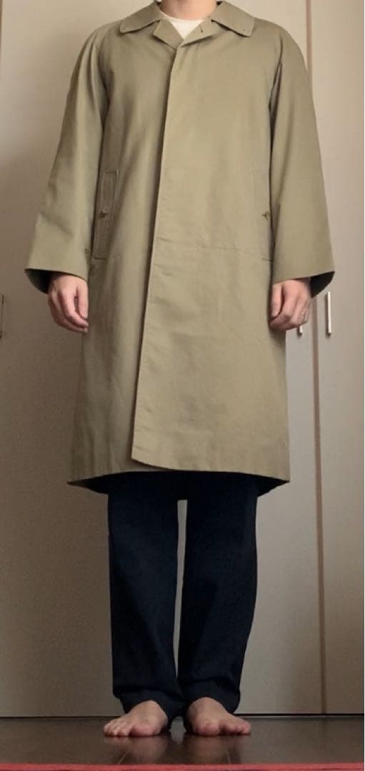 英国製 80s〜 バーバリー ステンカラーコート コットン ノバチェック メンズ