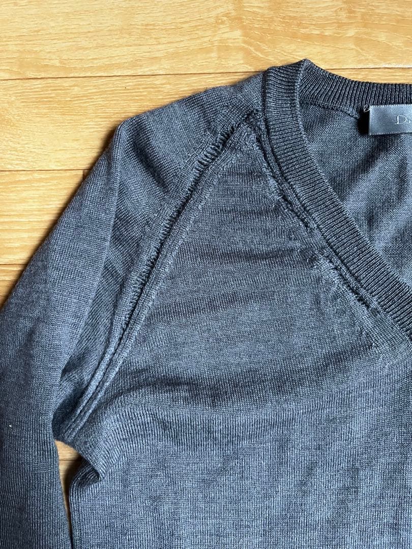 ディオールオム エディスリマン Vネック ニット XS 07SS 07AW
