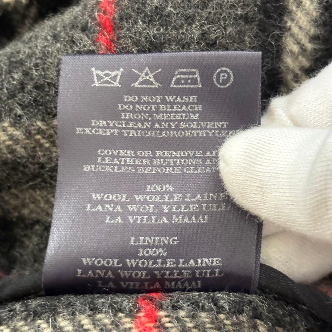 バーバリーロンドン ノバチェック ダッフルコート ウール メンズ48 L