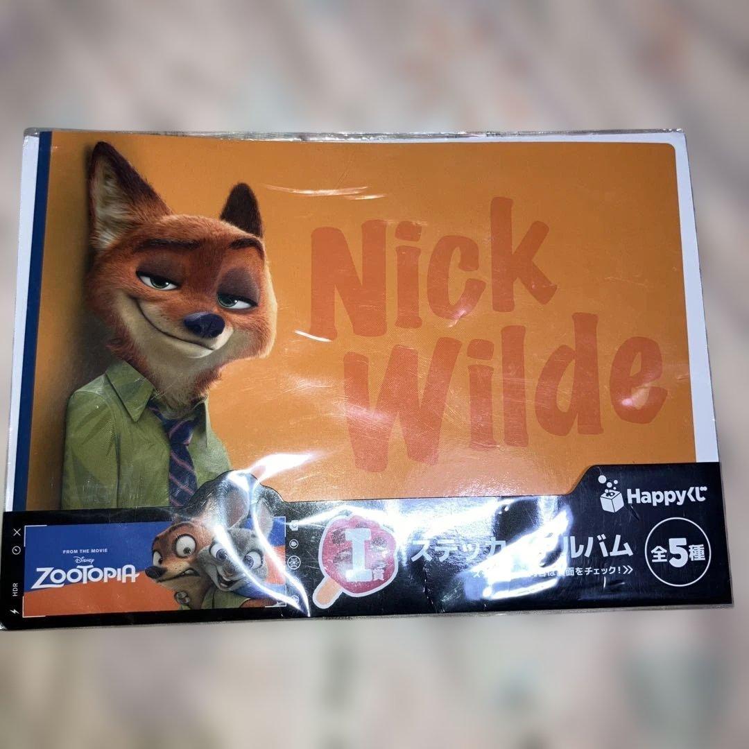 ☆新品！HAPPYくじ ズートピア ニック・ワイルド I賞ステッカー