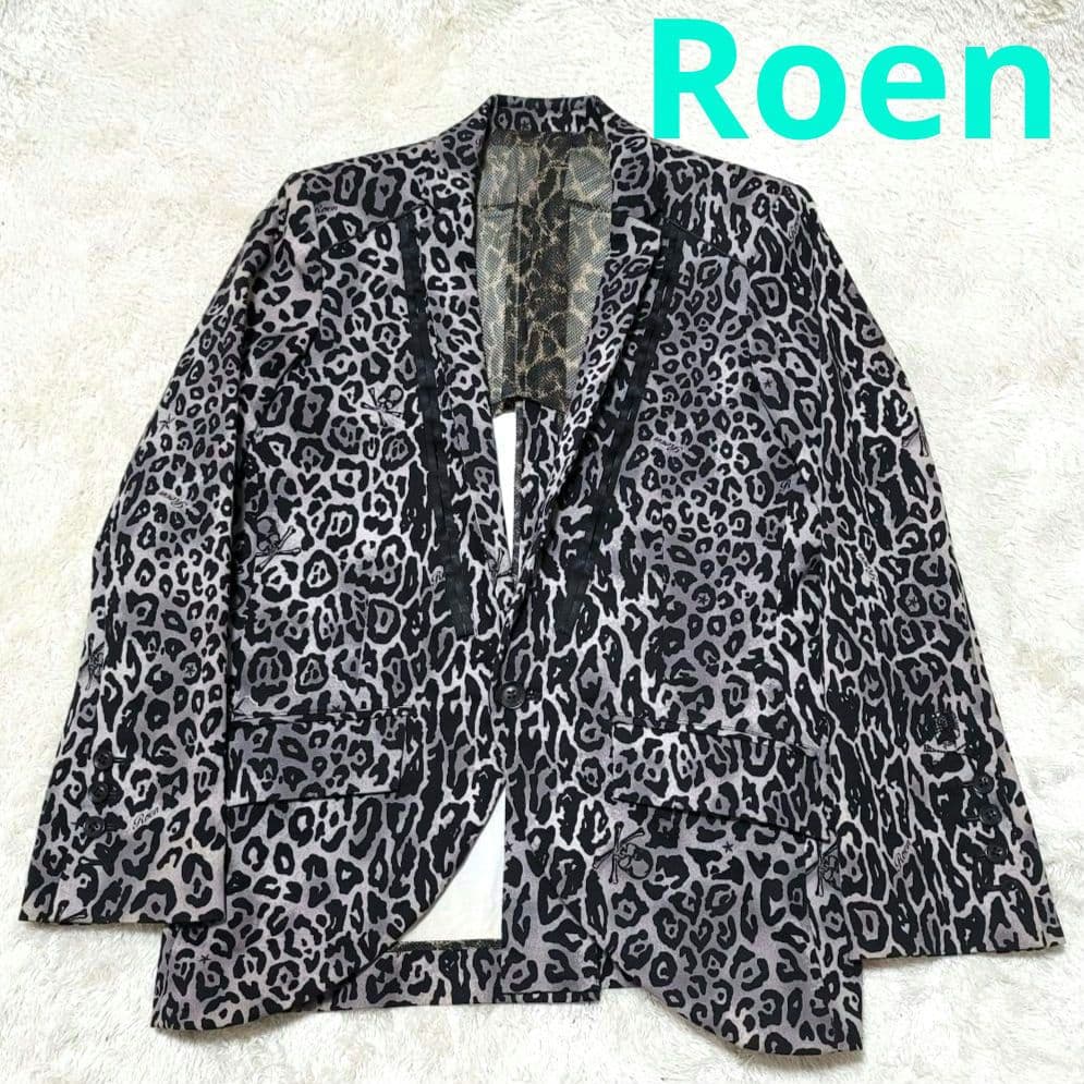 美品 ロエン レオパード スカル ドクロ スター テーラードジャケット