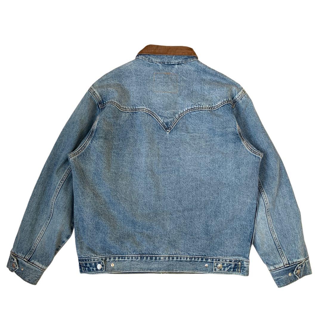 リーバイス 2025AW デニムジャケット コーデュロイ襟 古着 青 XL相当