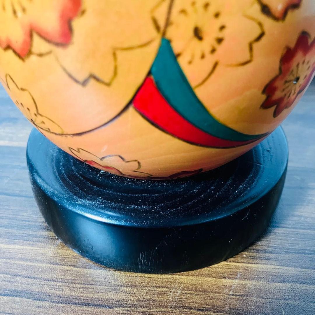 【希少】創作こけし 花見月 宮下はじめ作 内閣総理大臣賞受賞作家作品 伝統工芸