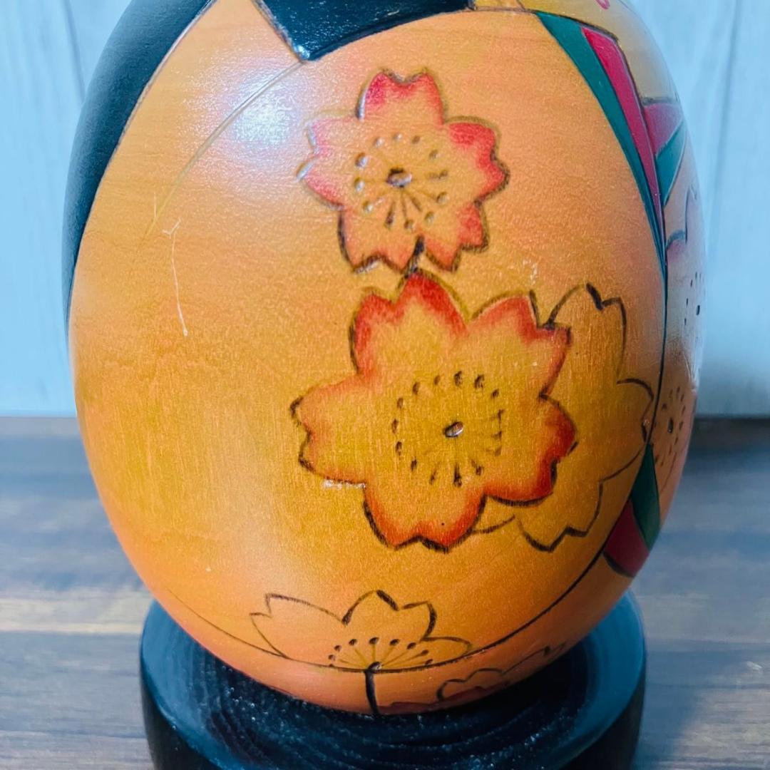 【希少】創作こけし 花見月 宮下はじめ作 内閣総理大臣賞受賞作家作品 伝統工芸