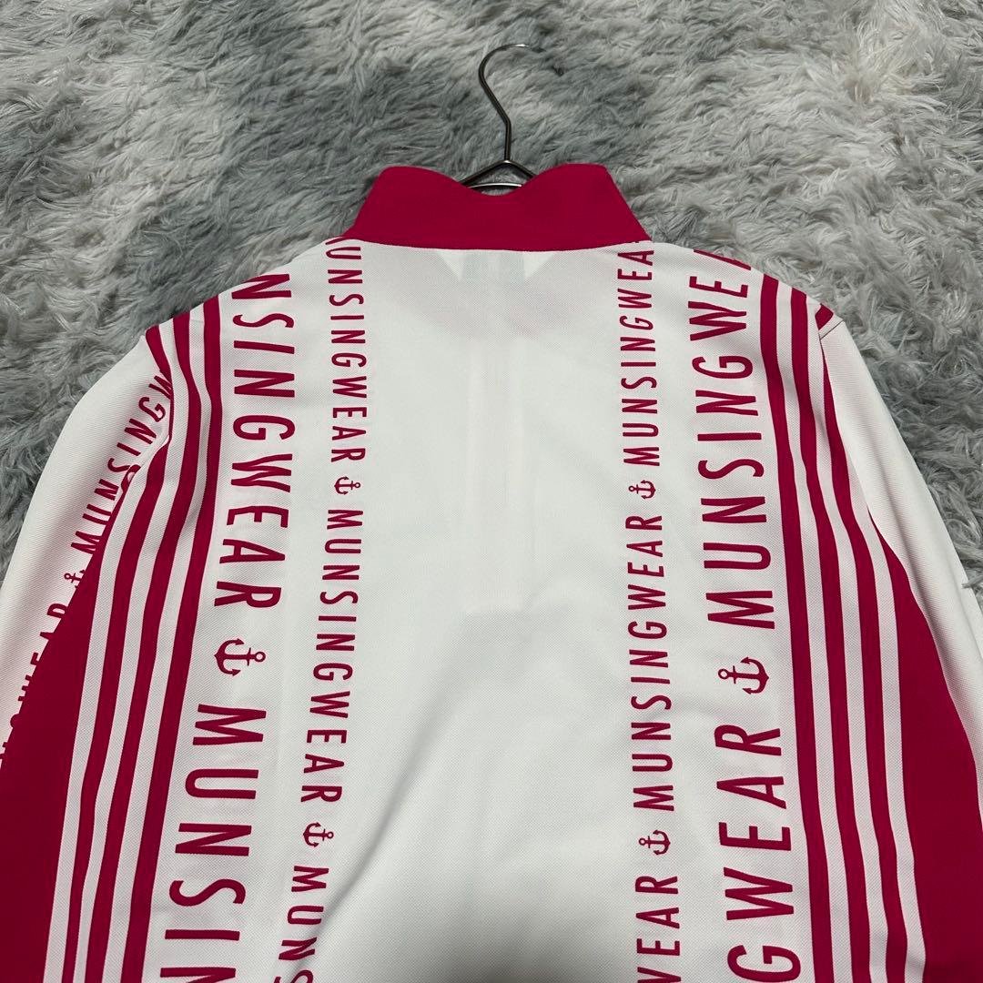 【Munsingwear】ゴルフウェア ホワイト ピンク Lサイズ