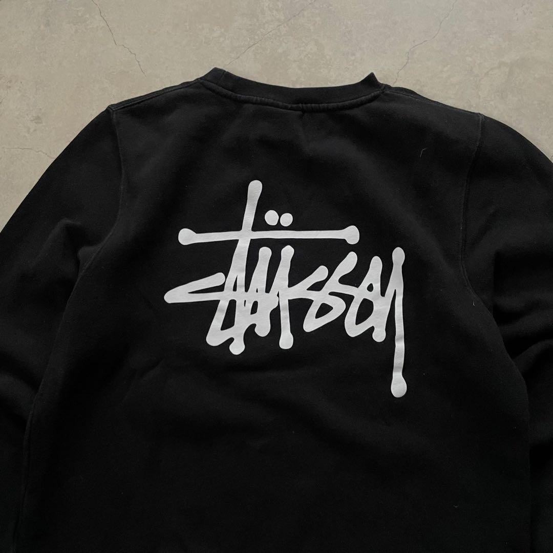 STUSSY ステューシー スウェット デカロゴ USA製 黒