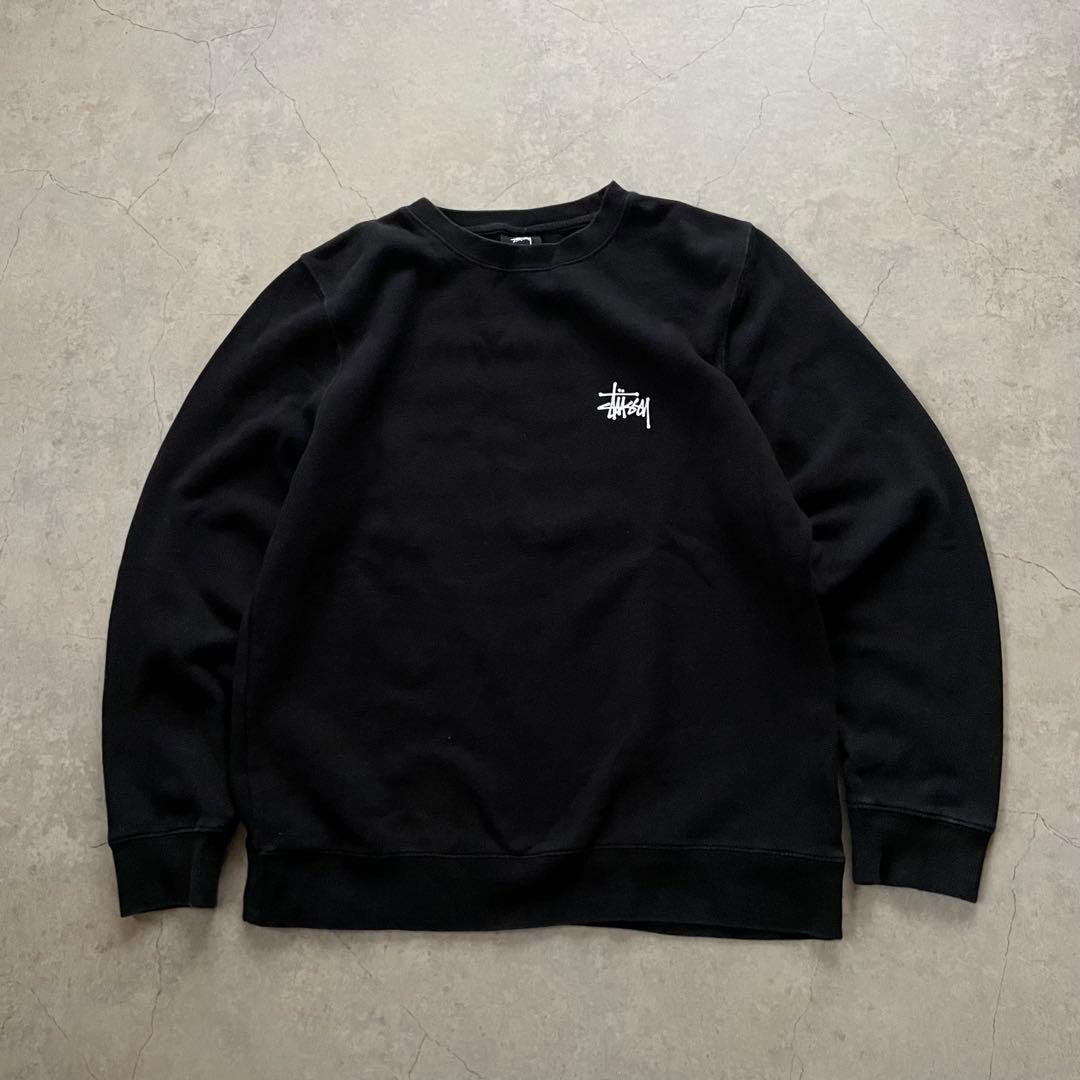 STUSSY ステューシー スウェット デカロゴ USA製 黒