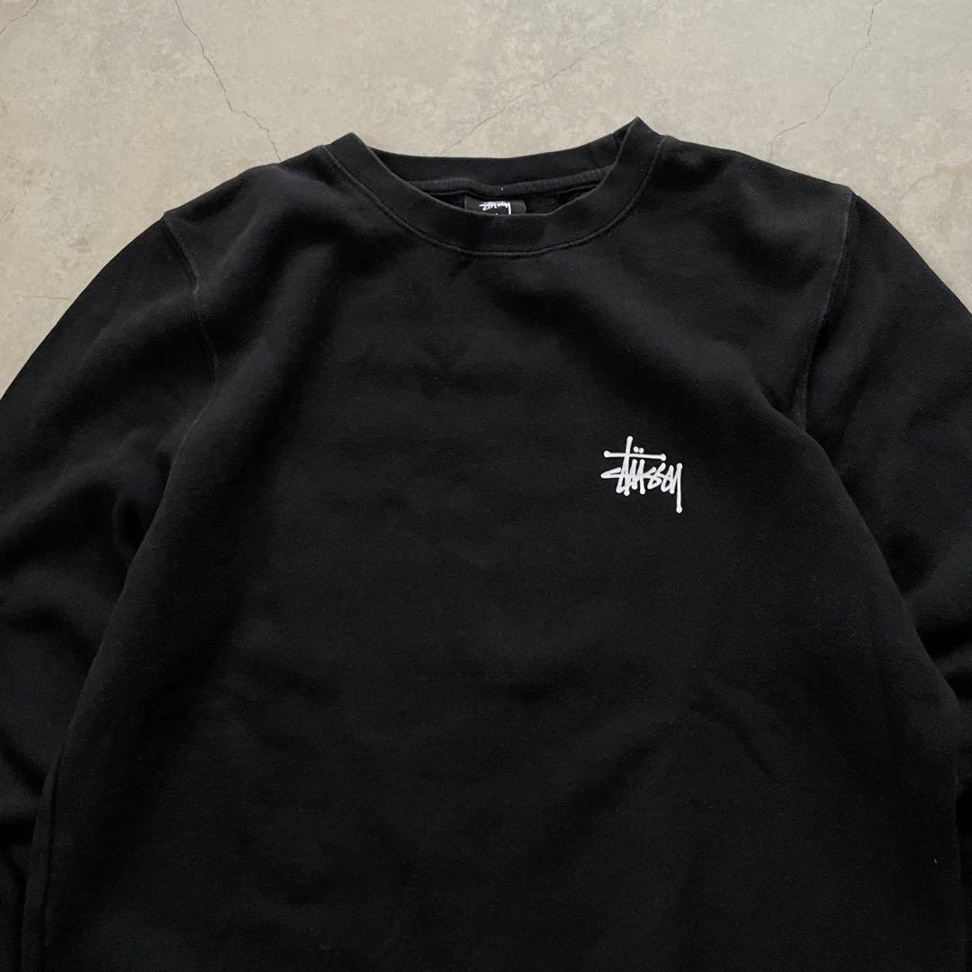 STUSSY ステューシー スウェット デカロゴ USA製 黒