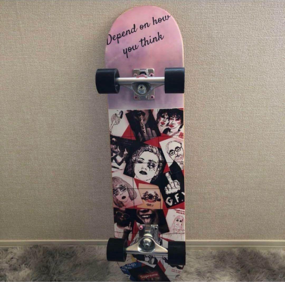 ストリート系スケートボード ピンクデザイン