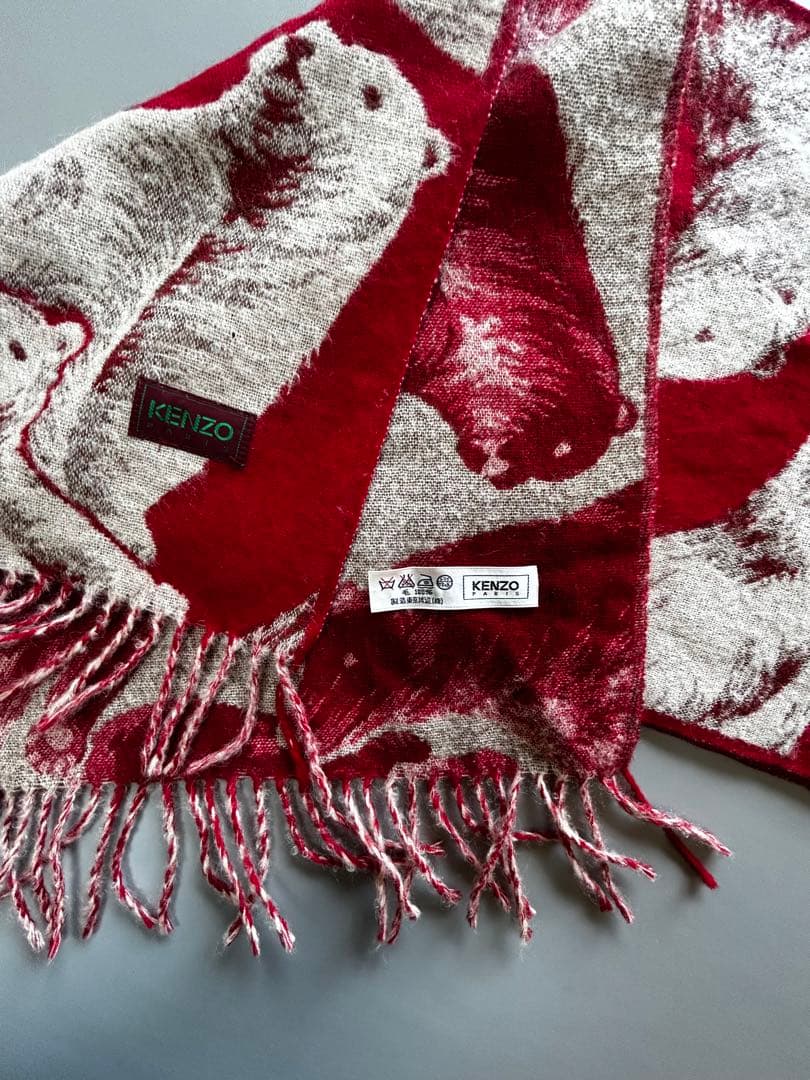 マフラー KENZO シロクマ柄 - メルカリ