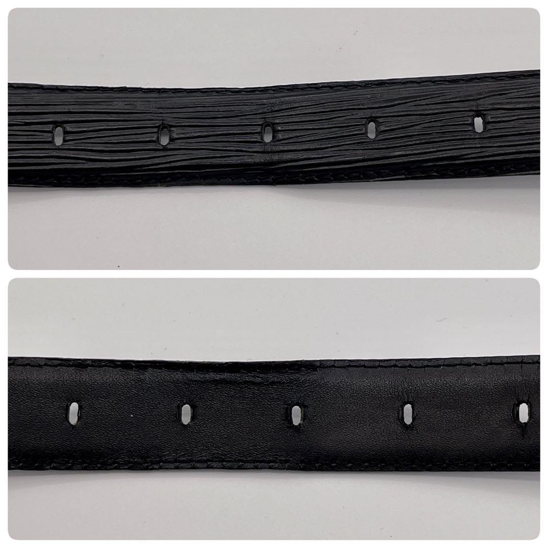 ルイヴィトン サンチュール レザーべルト ゴールドバックル　黒　110 44