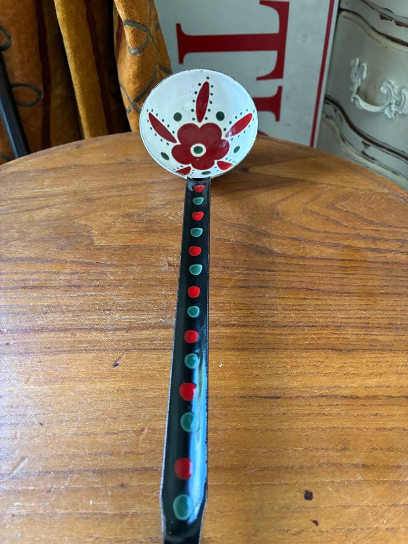 りりらら様専用アンティーク 手書き ホーロー レードル お玉 オタマ 超レア