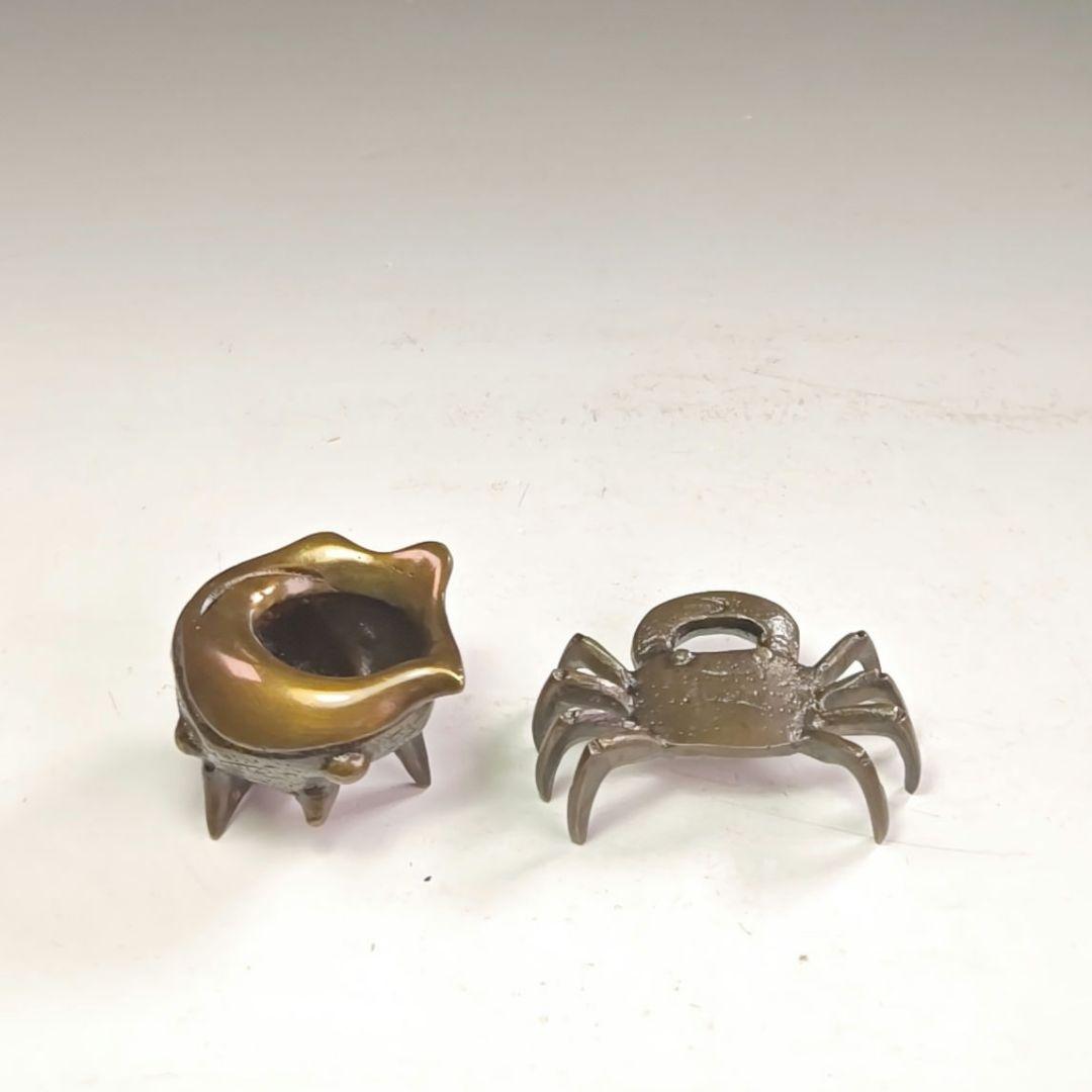 ウ207 『唐銅　七種蓋置　共箱』『金工師作』茶道具