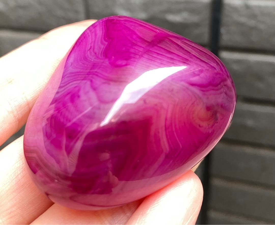 ピンク縞瑪瑙 ピンクアゲート レースアゲート マダガスカル産天然 原石