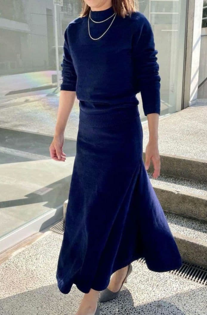 4943【美品】マディソンブルー サイドタックマーメイドスカート 23年 黒