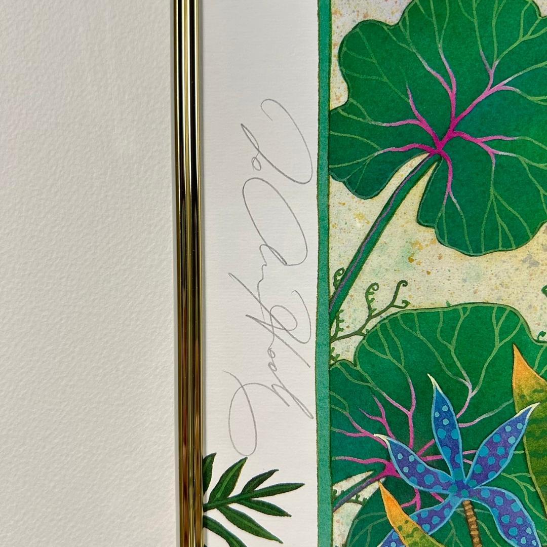 美品 ジョアン・フック「KINGFISHER～」リトグラフ 直筆サイン入り