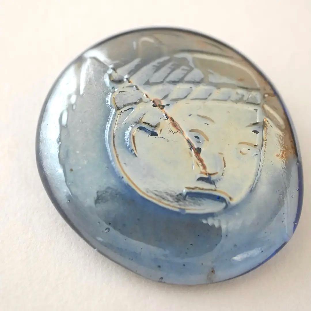 レトロ 鉢巻の男性 石けり ラスター ガラス製 石蹴り /SN53 - メルカリ