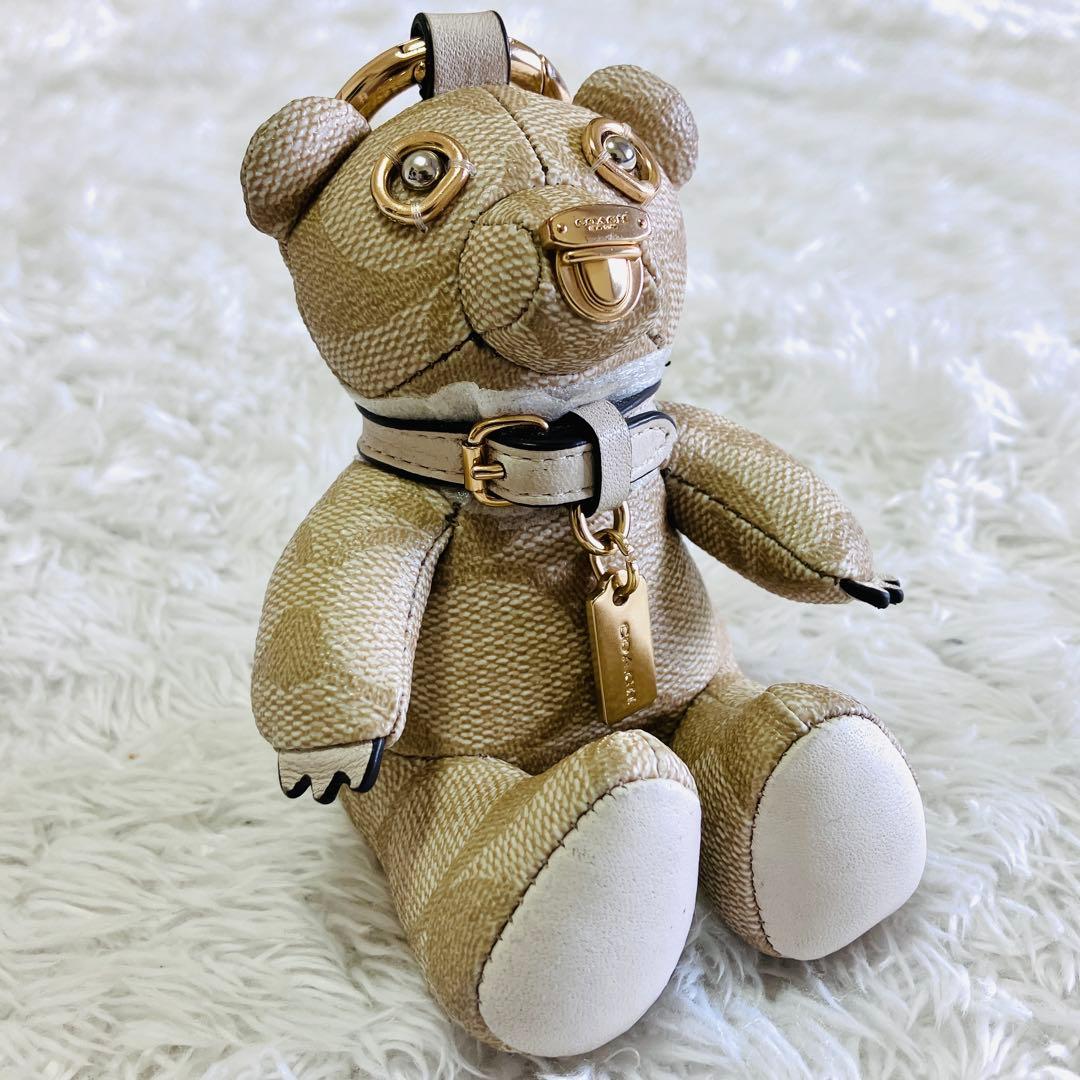 COACH コーチ ベア クマ バッグ チャーム キーホルダー シグネチャー