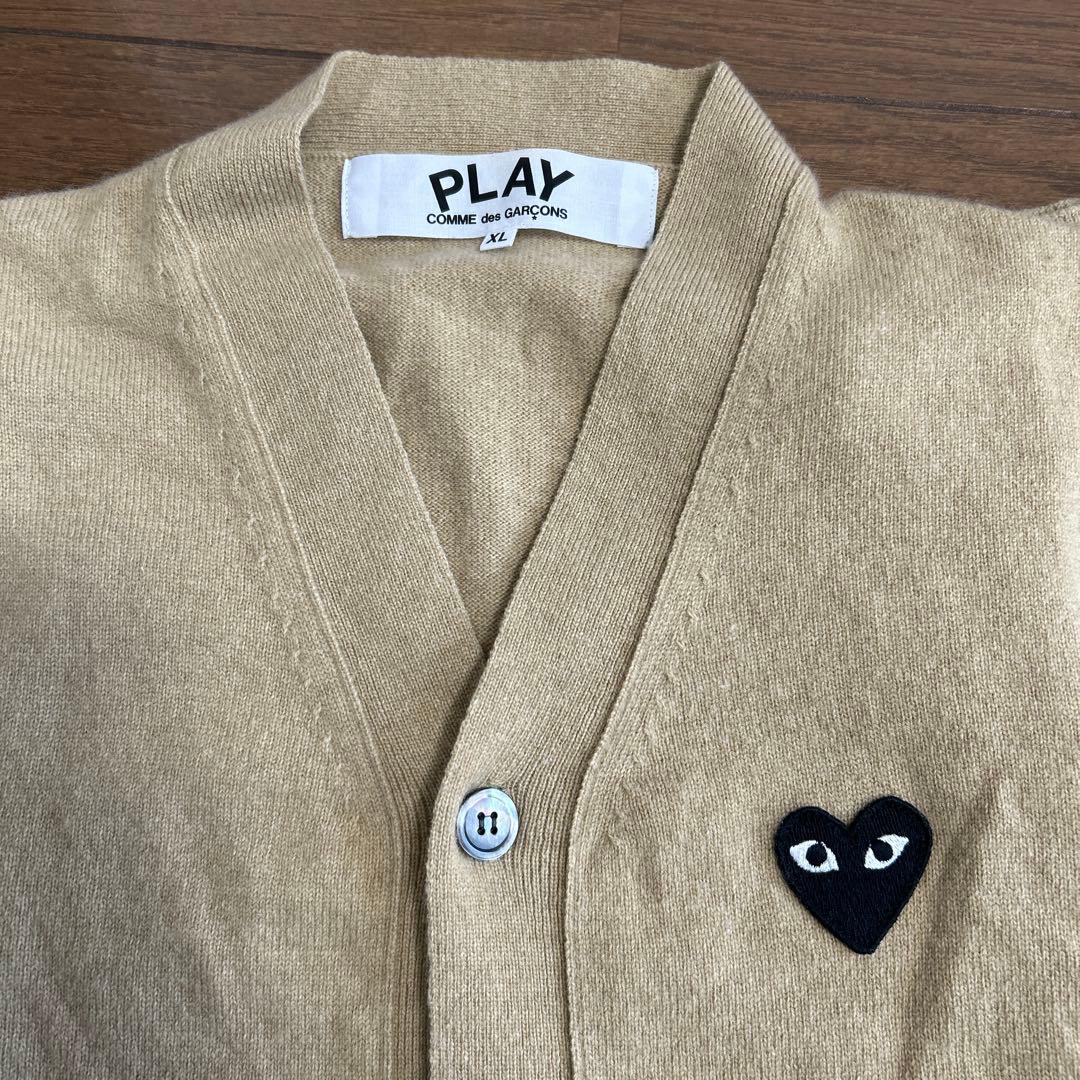 PLAY COMME des GARÇONS ベージュカーディガン XL