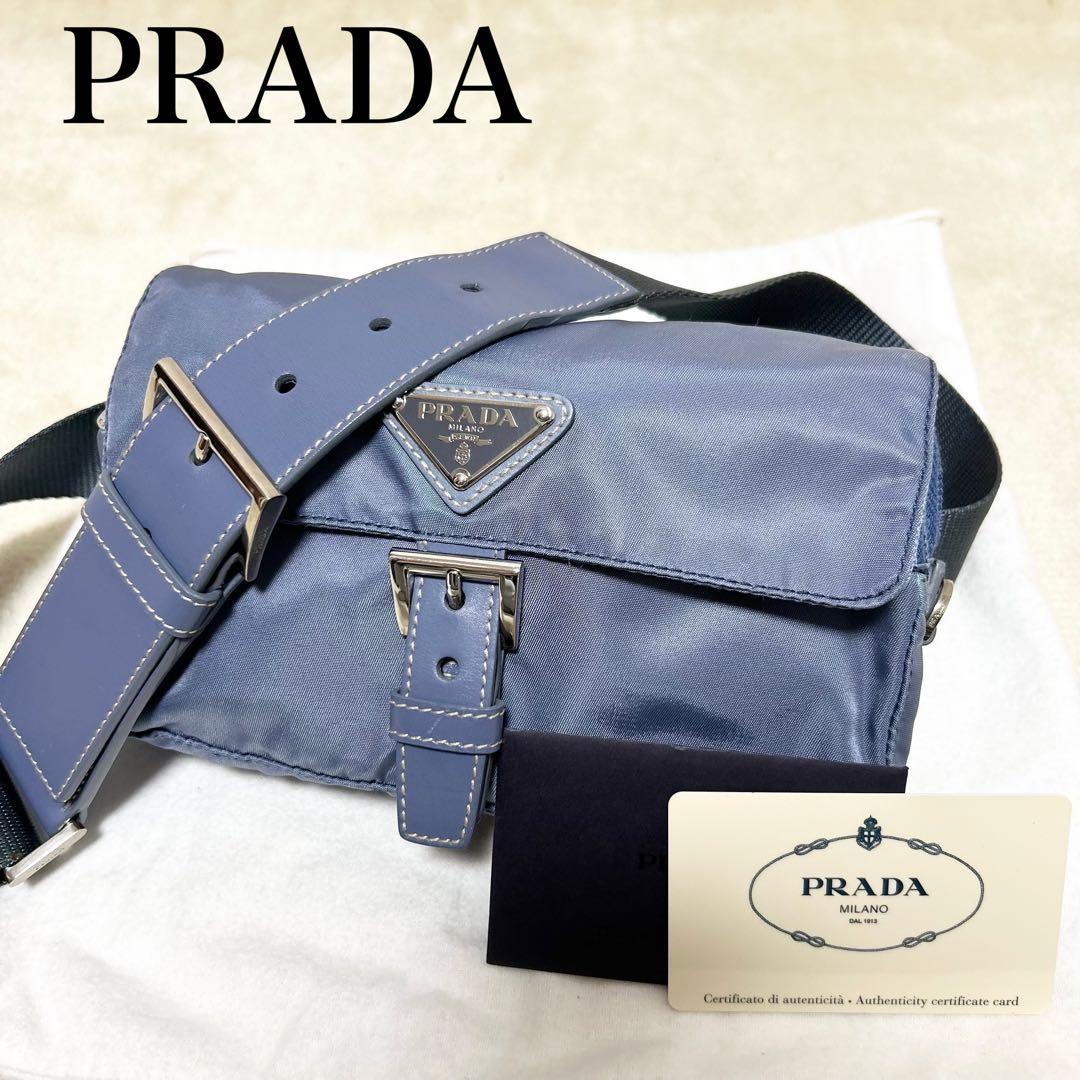 美品　プラダ　PRADA ボディバッグ　ウエストポーチ　ミニショルダーバッグ