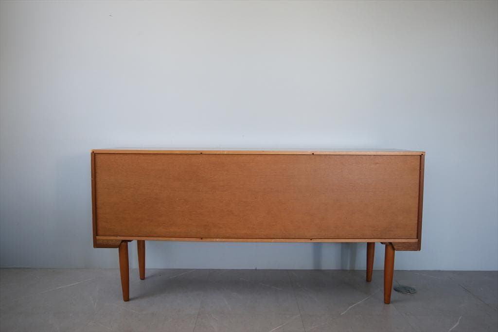 英国アンティークSCHREiBER製サイドボード/木製机テレビ台(91-241)