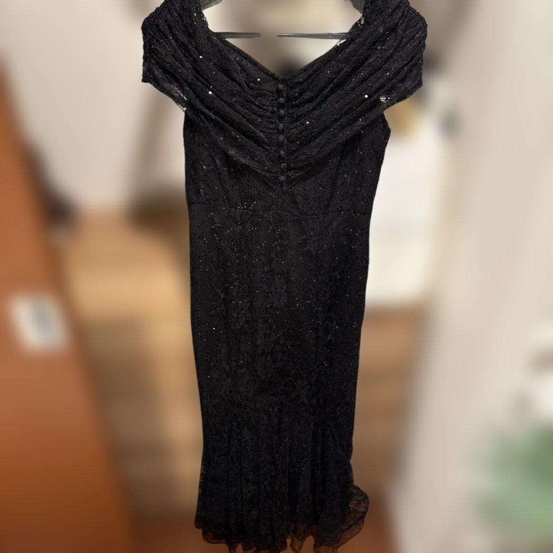 LEJA-2WAYレース花柄オフショルダーマーメイドロングワンピースドレス