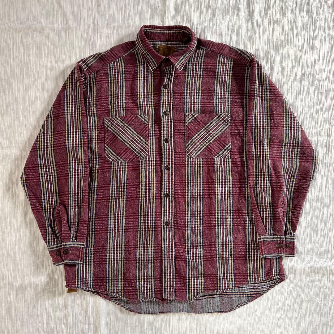 90s ST.JOHN'S BAY ネルシャツ ヘビネル 好配色 - メルカリ