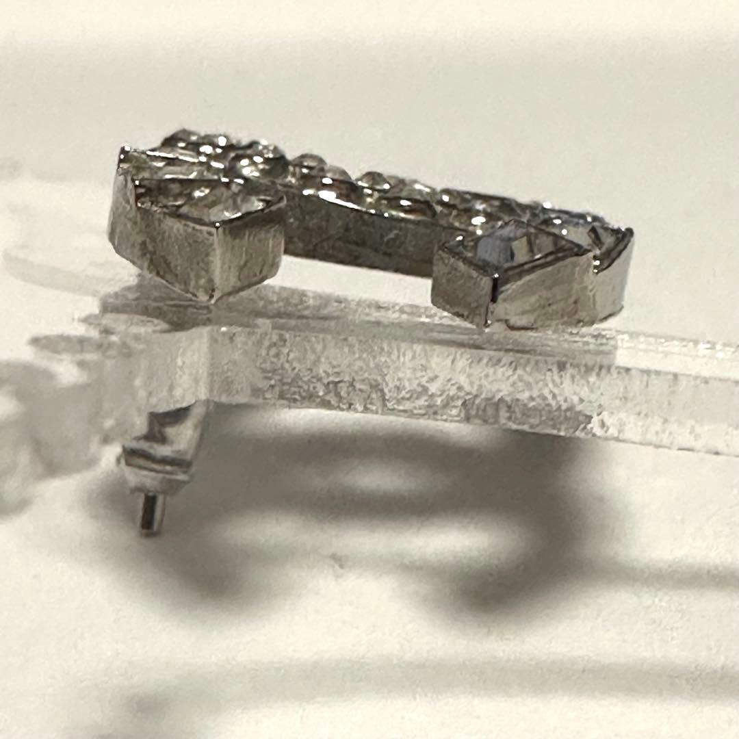 シャネル　CHANEL　ピアス　ココマーク　ラインストーン　シルバー　片耳のみ