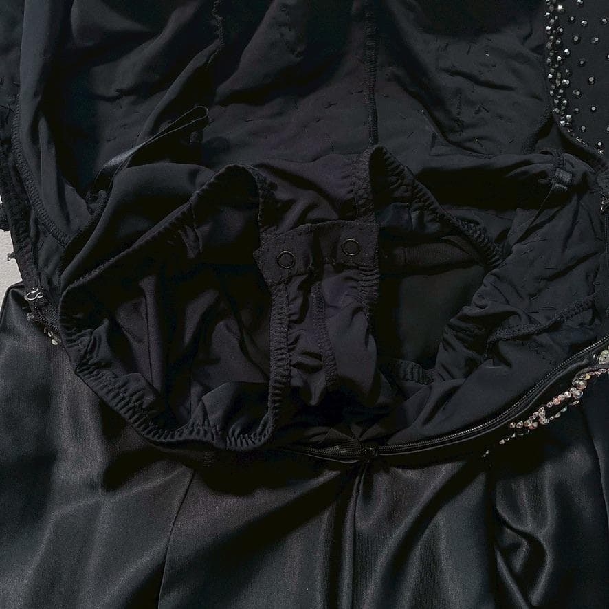 【らんまる】TAKA DANCE　社交ダンス衣装 ロングドレス ビジュー