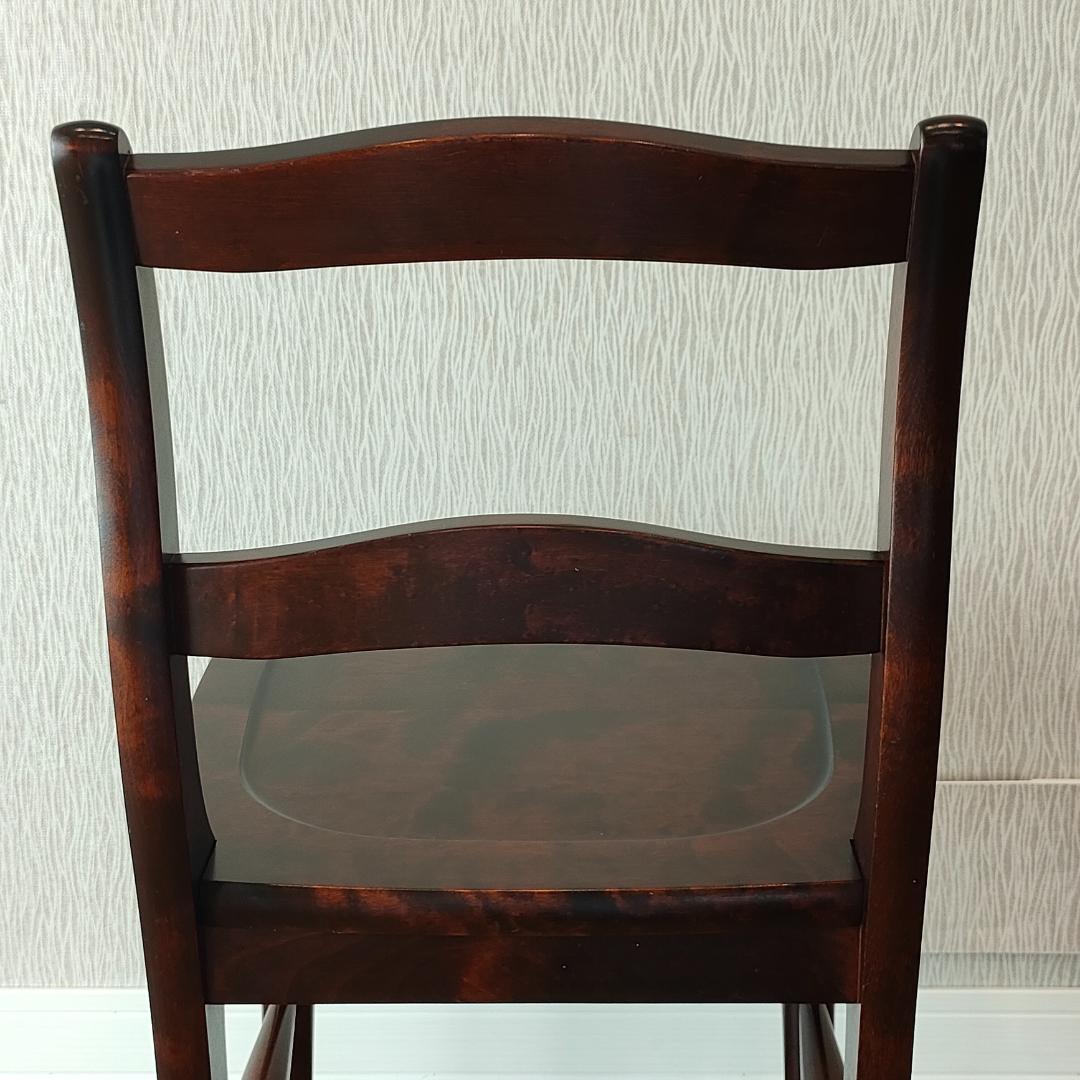 〈美品〉北海道民芸　ダイニングチェア　ラダーバック　樺材