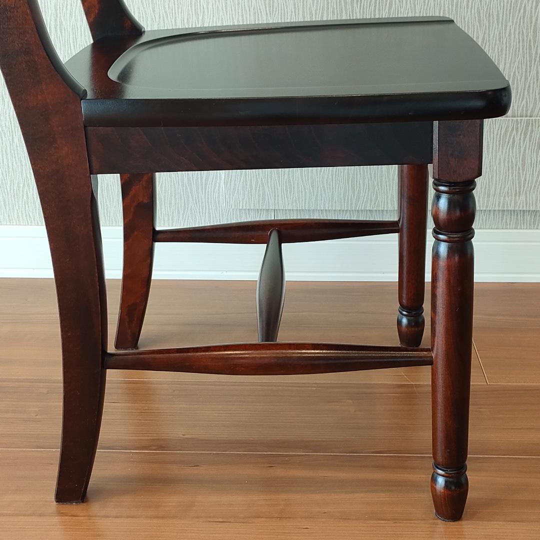 〈美品〉北海道民芸　ダイニングチェア　ラダーバック　樺材