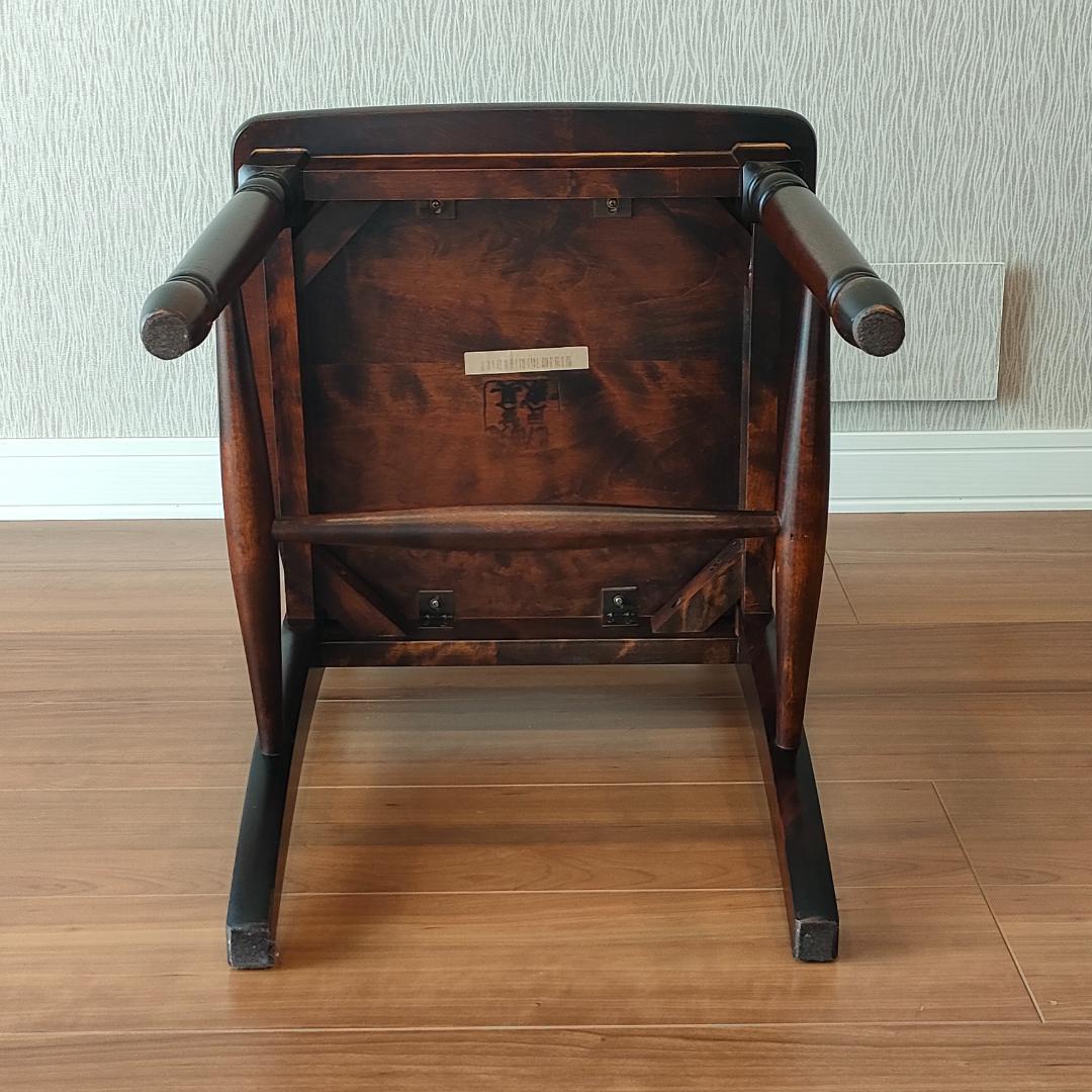 〈美品〉北海道民芸　ダイニングチェア　ラダーバック　樺材