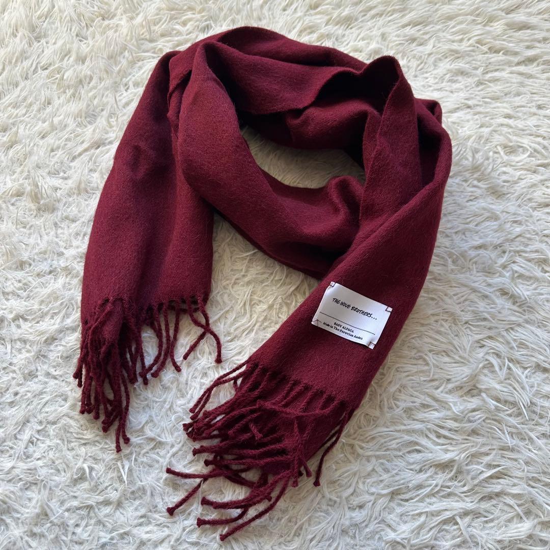 美品✨THE INOUE BROTHERSイノウエブラザーズ　マフラー　ボルドー