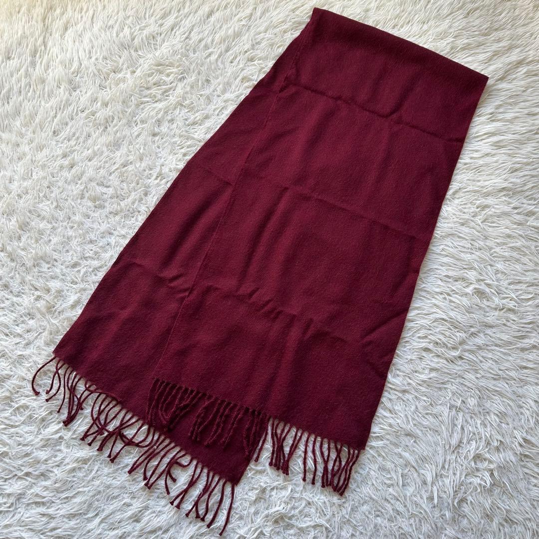 美品✨THE INOUE BROTHERSイノウエブラザーズ　マフラー　ボルドー