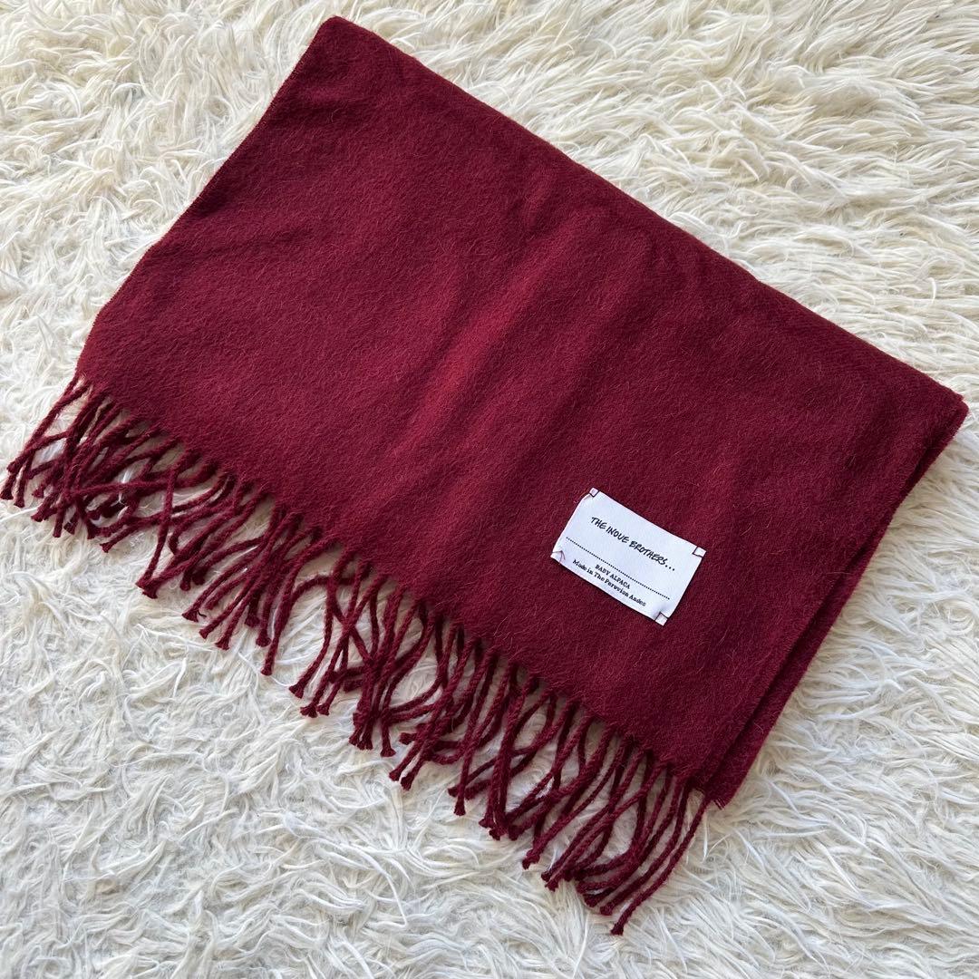 美品✨THE INOUE BROTHERSイノウエブラザーズ　マフラー　ボルドー