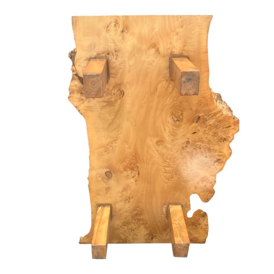 高級　一枚板　テーブル　瘤杢　重厚感のあるデザイン　座卓　花台　飾り台　天然木