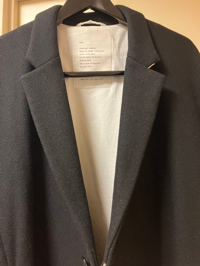 OVERCOAT ドルマンスリーブコート ノッチドラペルチェスター 1 ブラック