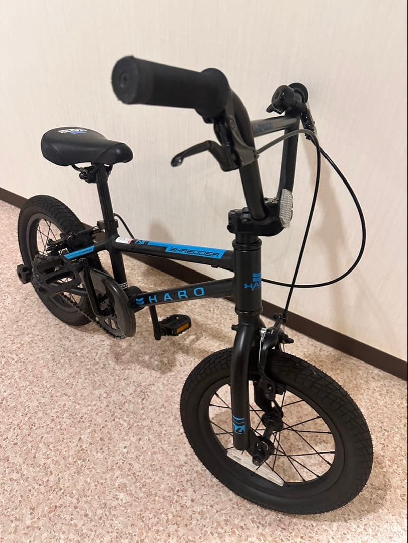 HARO BMX バイク ブラック・ブルー 14イン補助輪 渋谷区引き取り限定