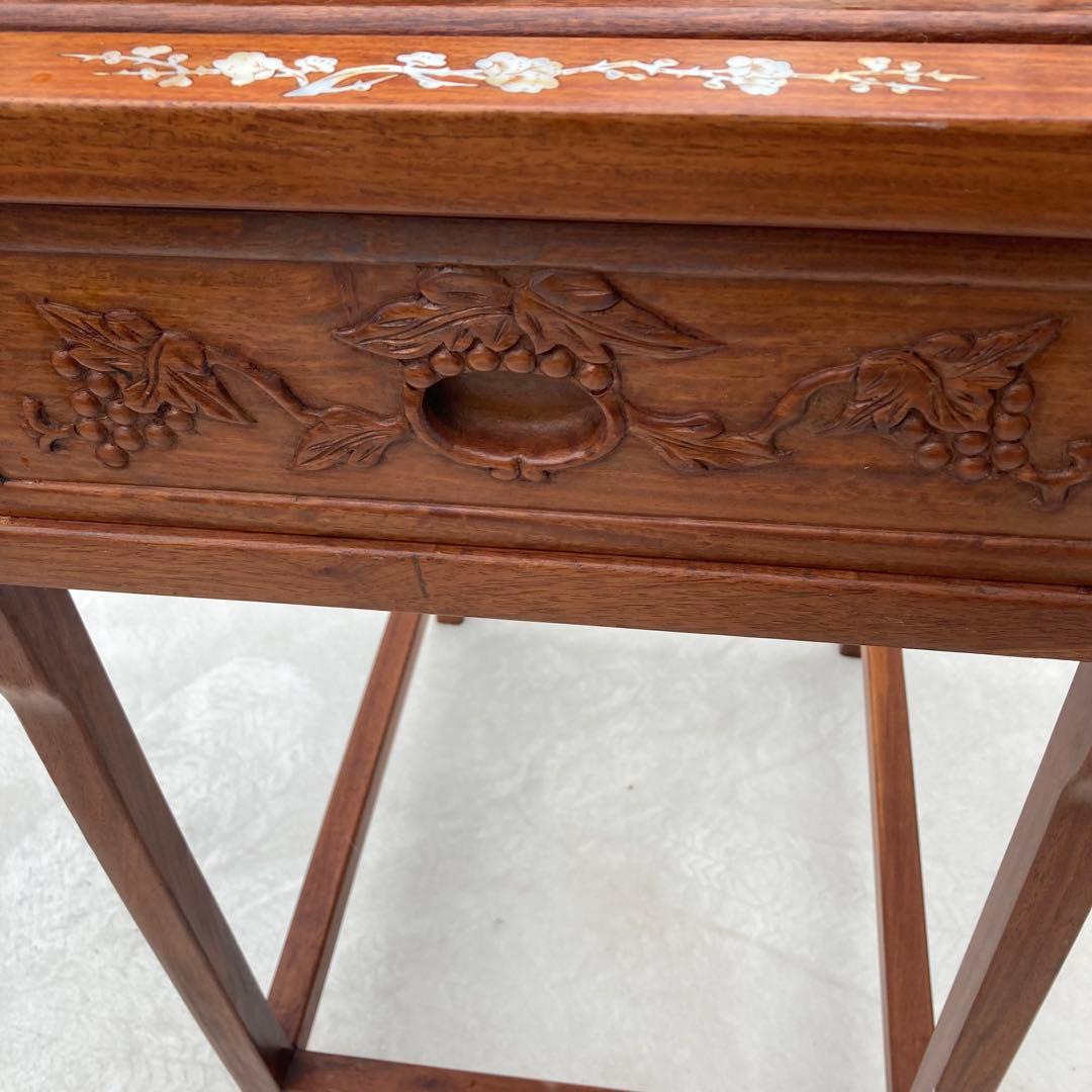 ロンロン高級 螺鈿細工 唐木