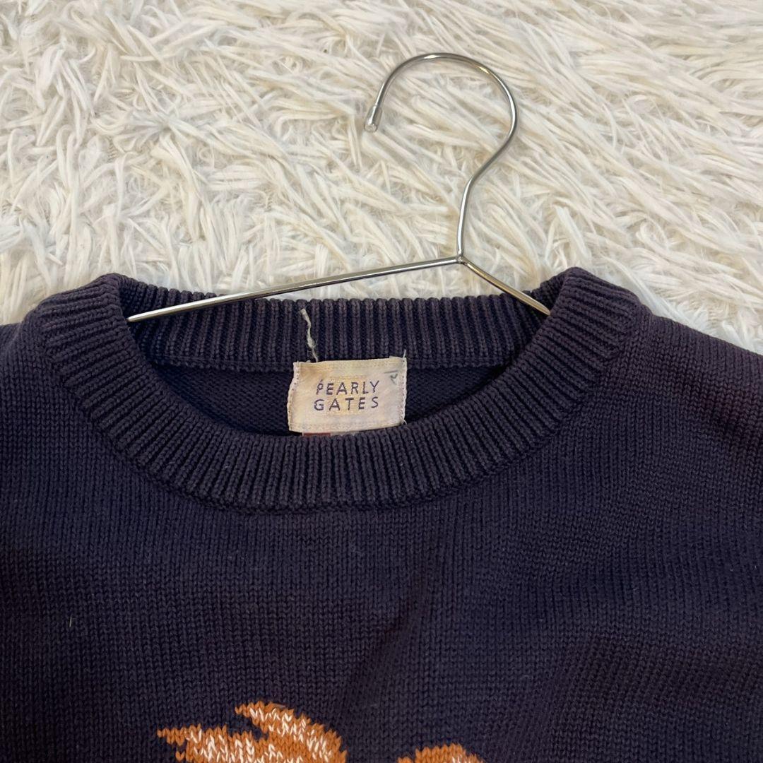 パーリーゲイツ【M】長袖セーター　ニット　うさぎ柄　ゴルフウェア　スポーツ