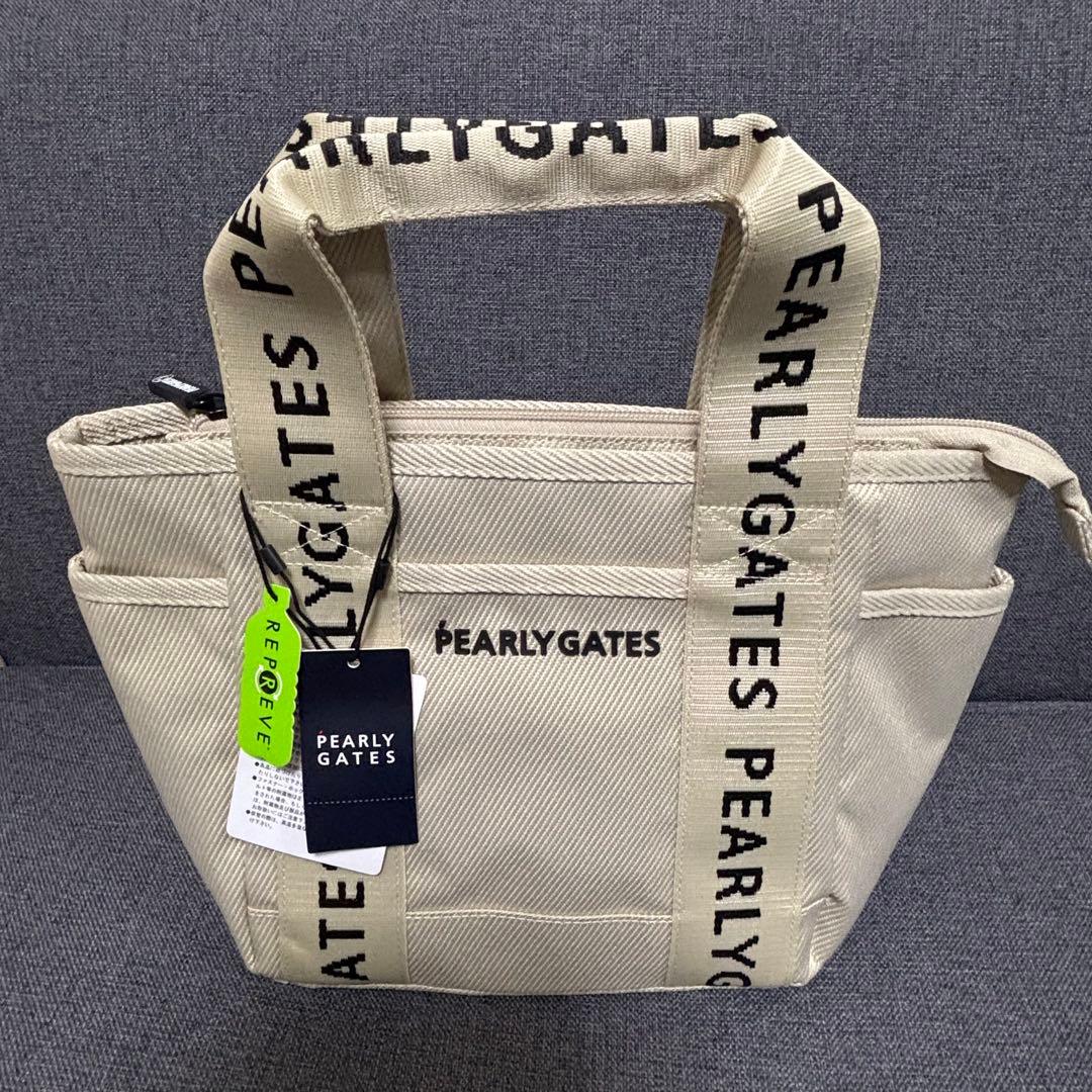 ★パーリーゲイツPEARLYGATES定番３点セット新品ベージュカートバッグ
