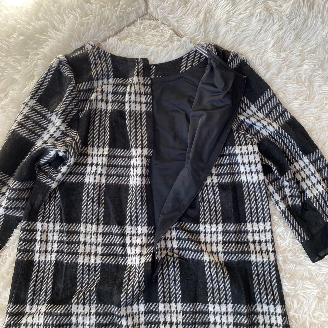 美品【RoseTiara /ローズティアラ】チェック柄 ワンピース(46)大きめ