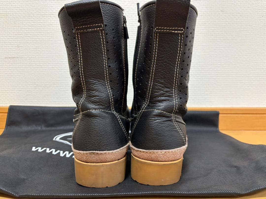 クシタニ　K-4536M　モカシンメッシュブーツ　黒　25.0cm