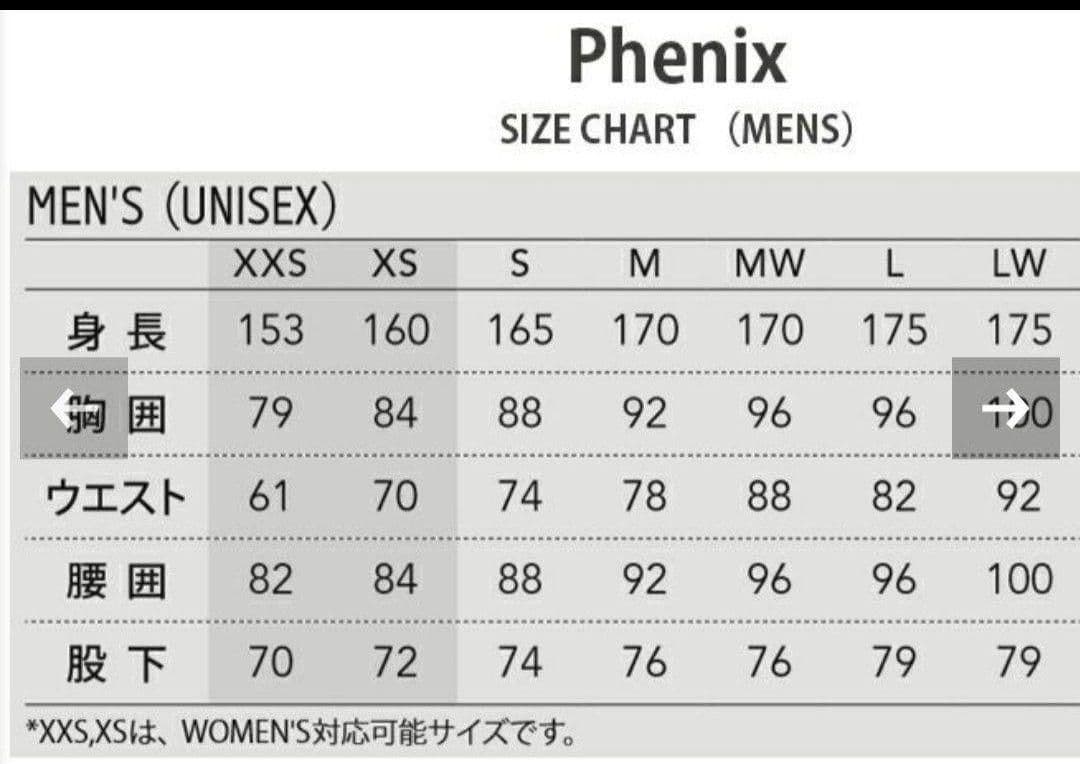 ウェスト他大きい 新品タグ付き PHENIX FIS対応ワンピース