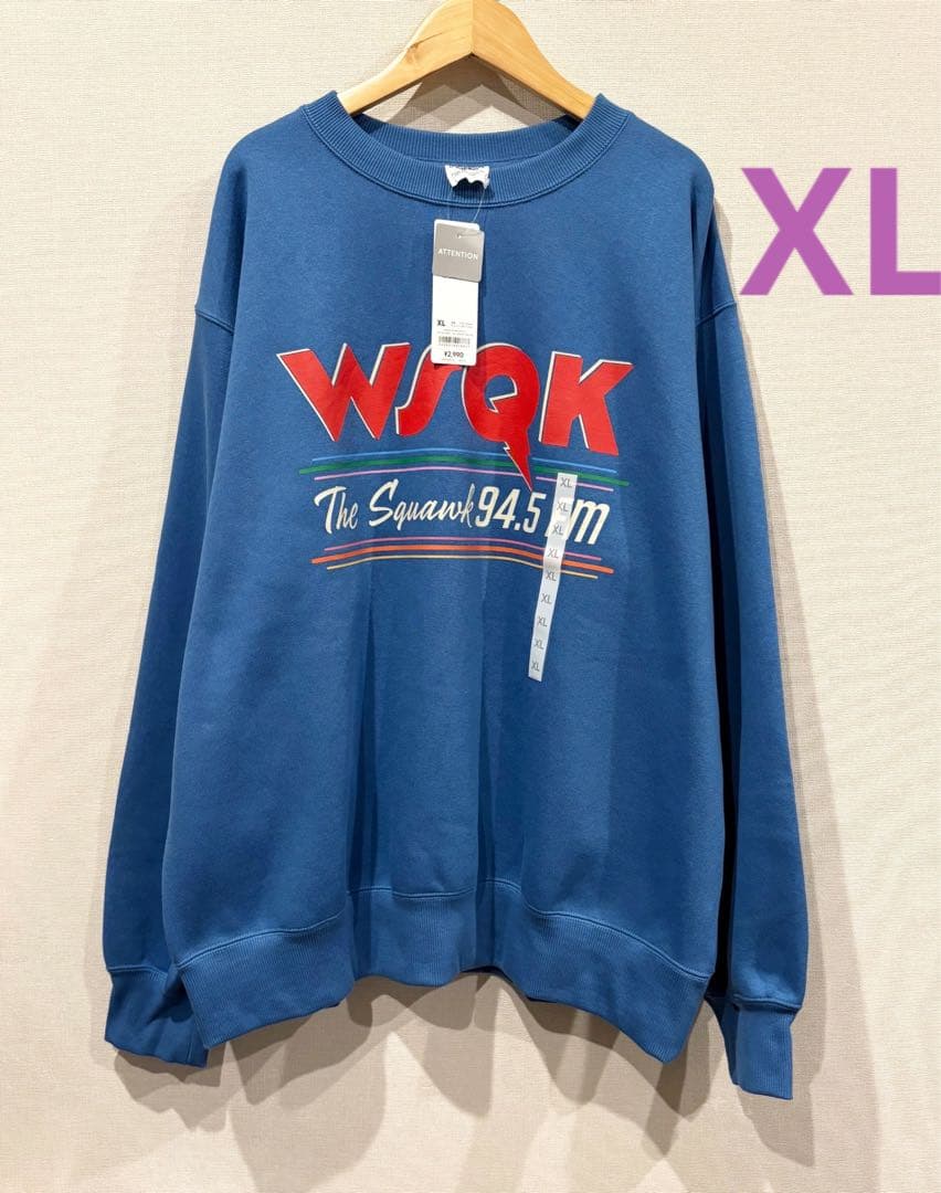 GUストレンジャーシングスWSQKトレーナーXLサイズブルー新品 ジーユー