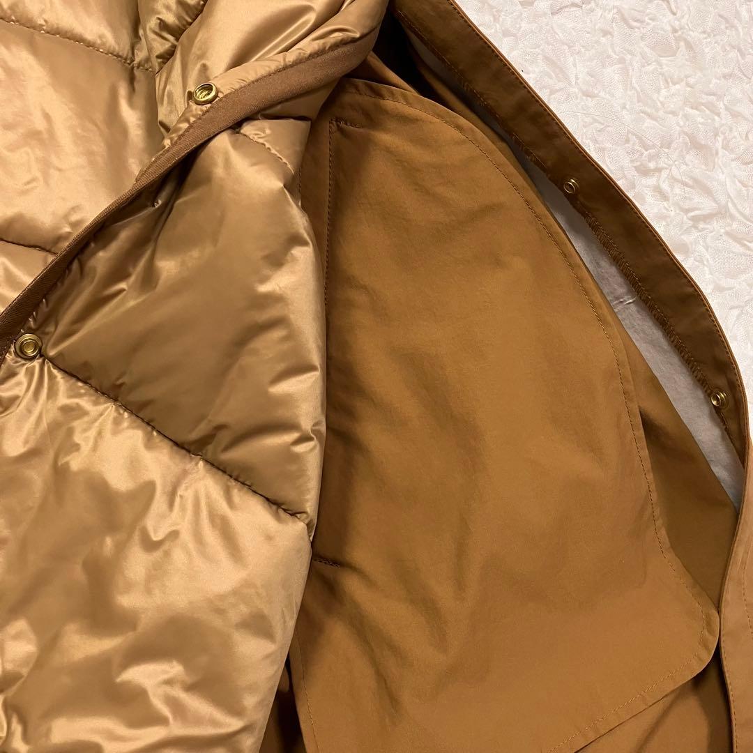 BRAHMIN ブラーミン＊フード付きブラウンモッズコート【38】　ライナー付き