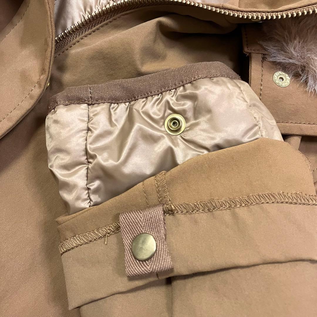 BRAHMIN ブラーミン＊フード付きブラウンモッズコート【38】　ライナー付き