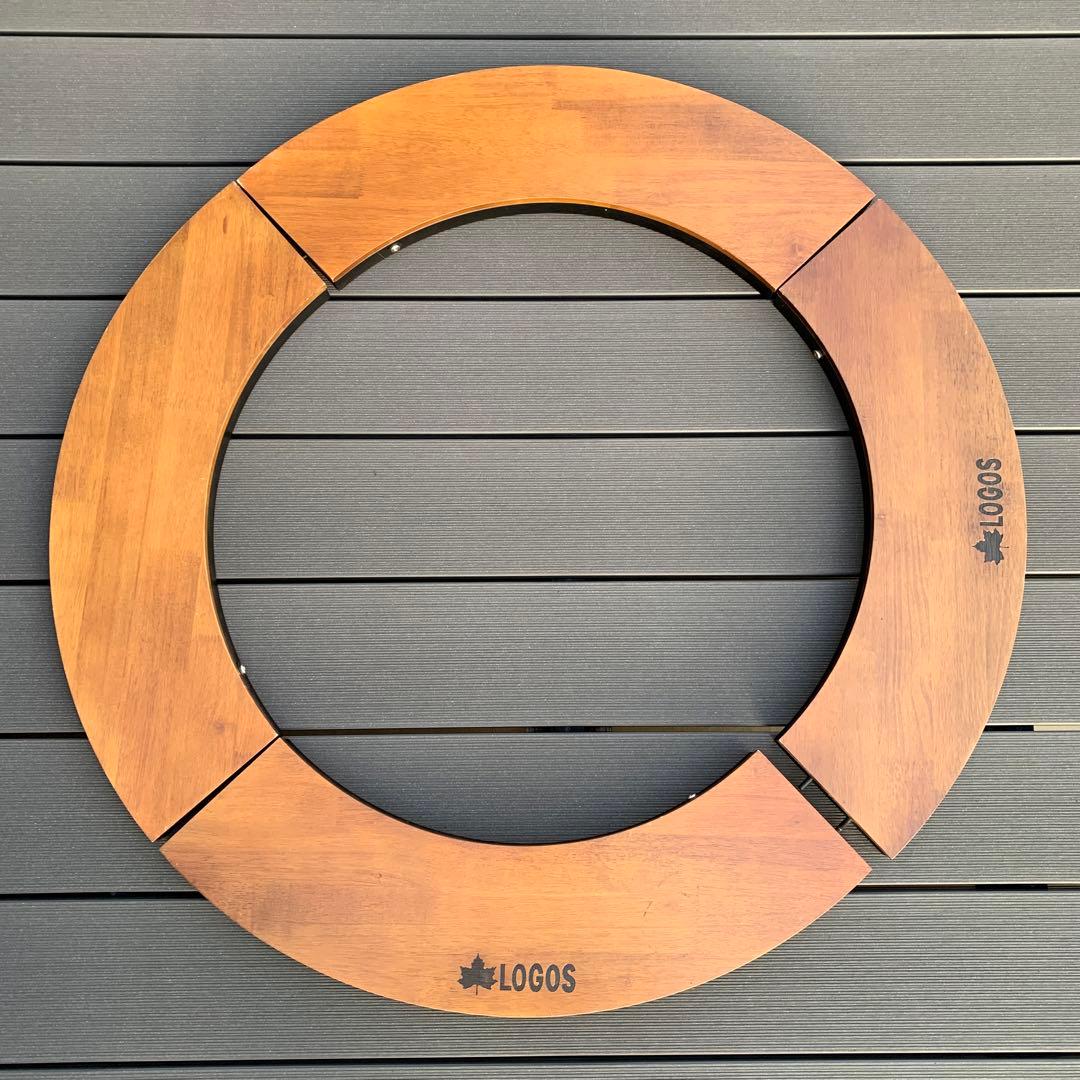 ヴィンテージ】ロゴス(LOGOS) アイアンウッド囲炉裏サークルテーブルL